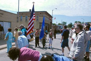 Monticello's Boy Scouts presenting the colors during the opening ceremony.